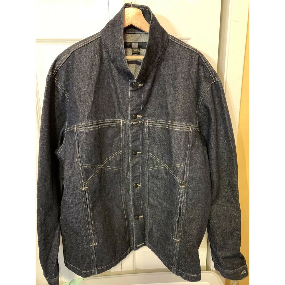 Vtg Marithe Francois‎ Girbaud Blue Denim Trucker Jean Jacket Sz XXL - Picture 4 of 10